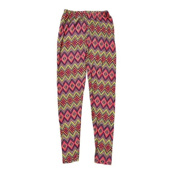 NWT Colorful Geometric Print Leggings One Size - Picture 2 of 6